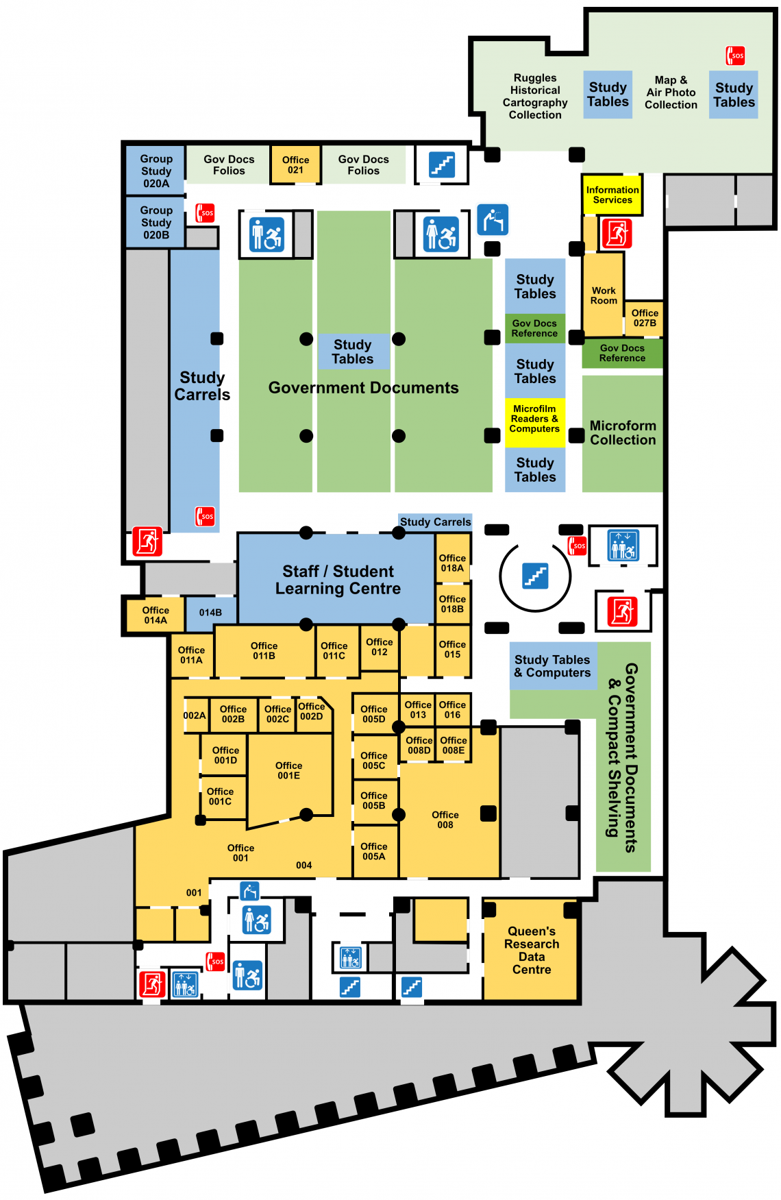 Stauffer Library Lower Level Floorplan
