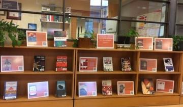 Book display at the Lederman Law Library 