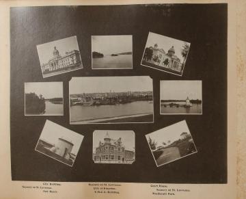 page from 1899 yearbook of campus buildings